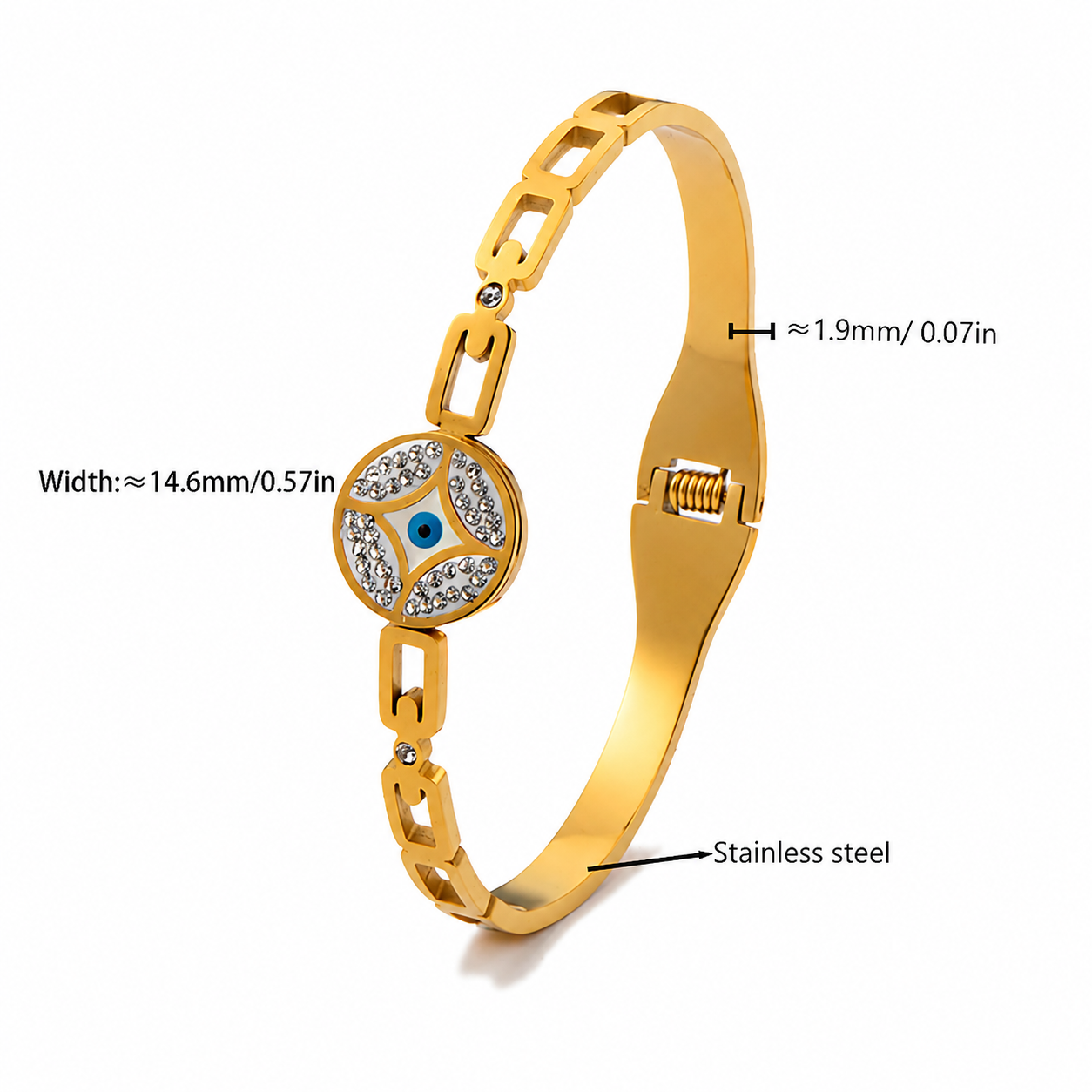 Elysian Evil Eye Gold Bracelet