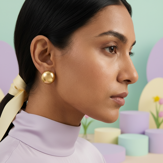 LuxeSphere Classic Ball Stud Earrings