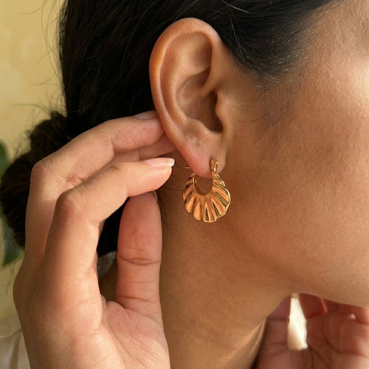 Aurelle Sunburst Gold Hoops