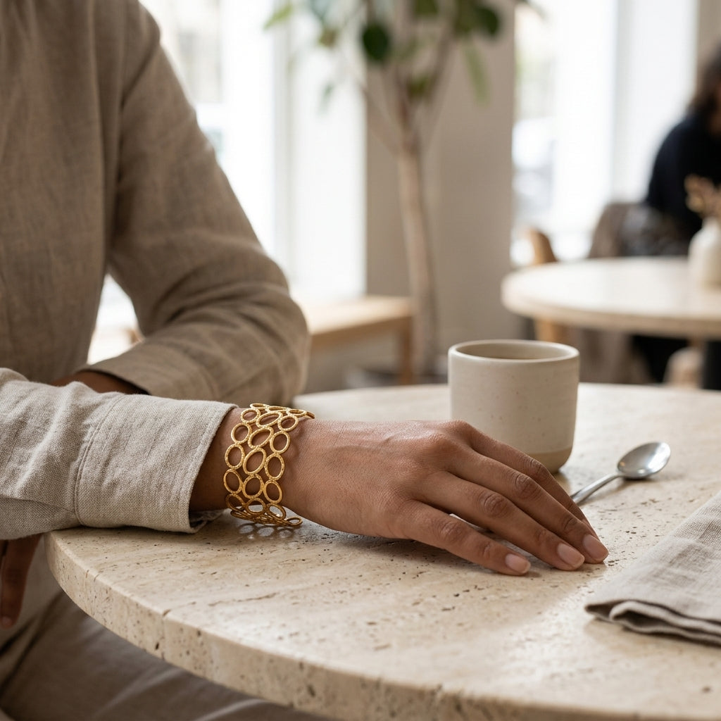 Aurelia Orbit Gold Cuff
