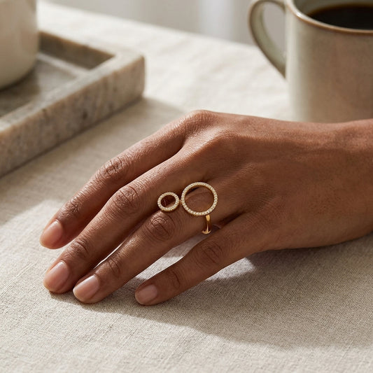 Orlisse Halo Gold Ring