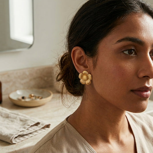 Gold Fleur Radiance Studs