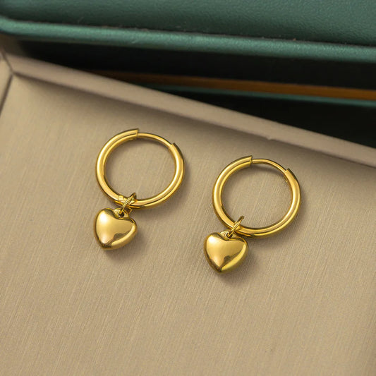 Eterna Heart Drop Hoops