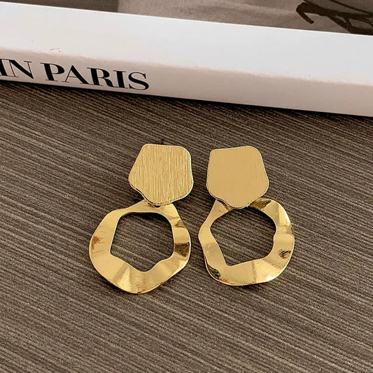 Parisian Sculpted Korean Drop Earrings