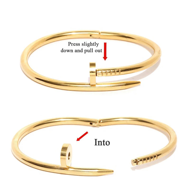 Aureve Gold Nail Bracelet