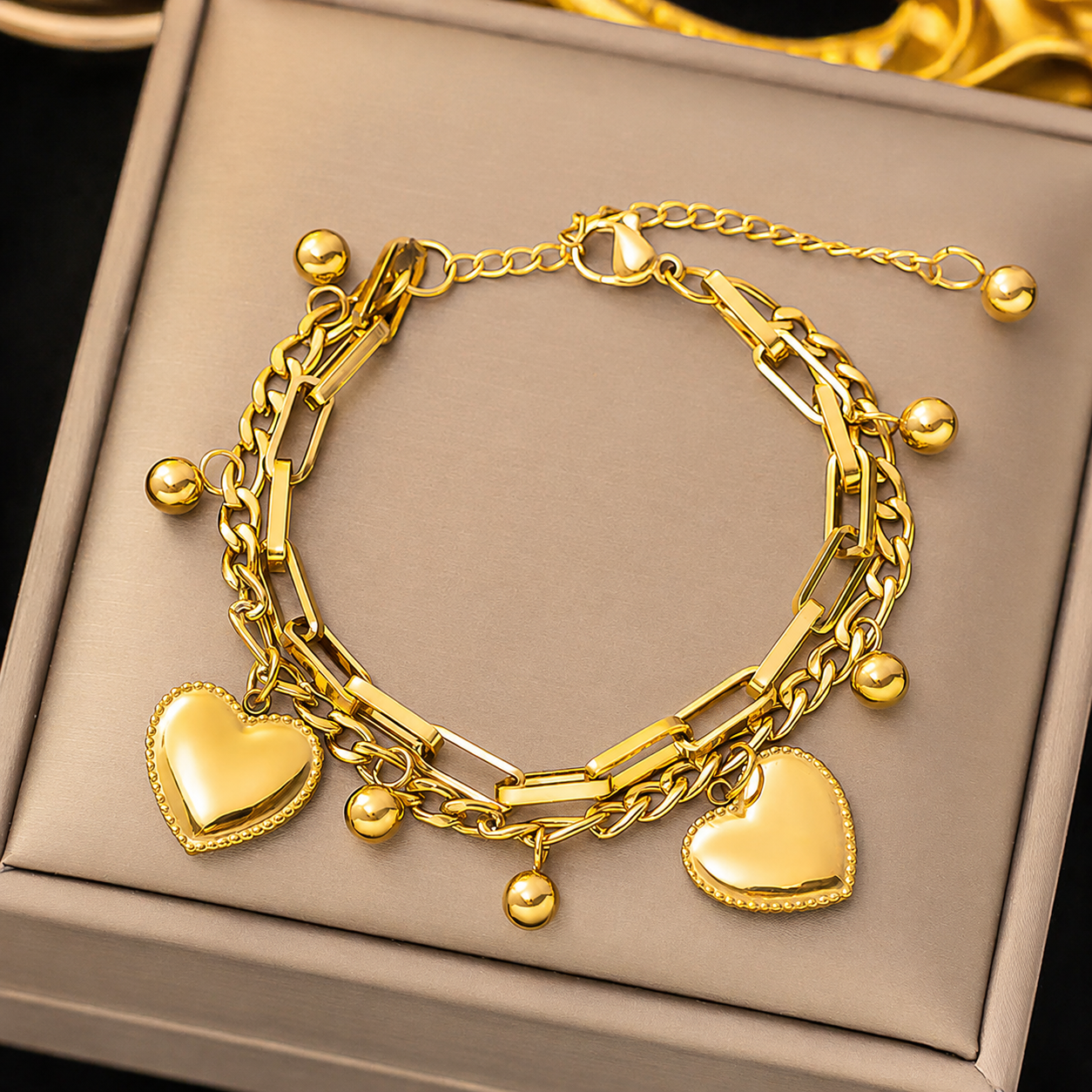 Aurielle Heart Charm Bracelet