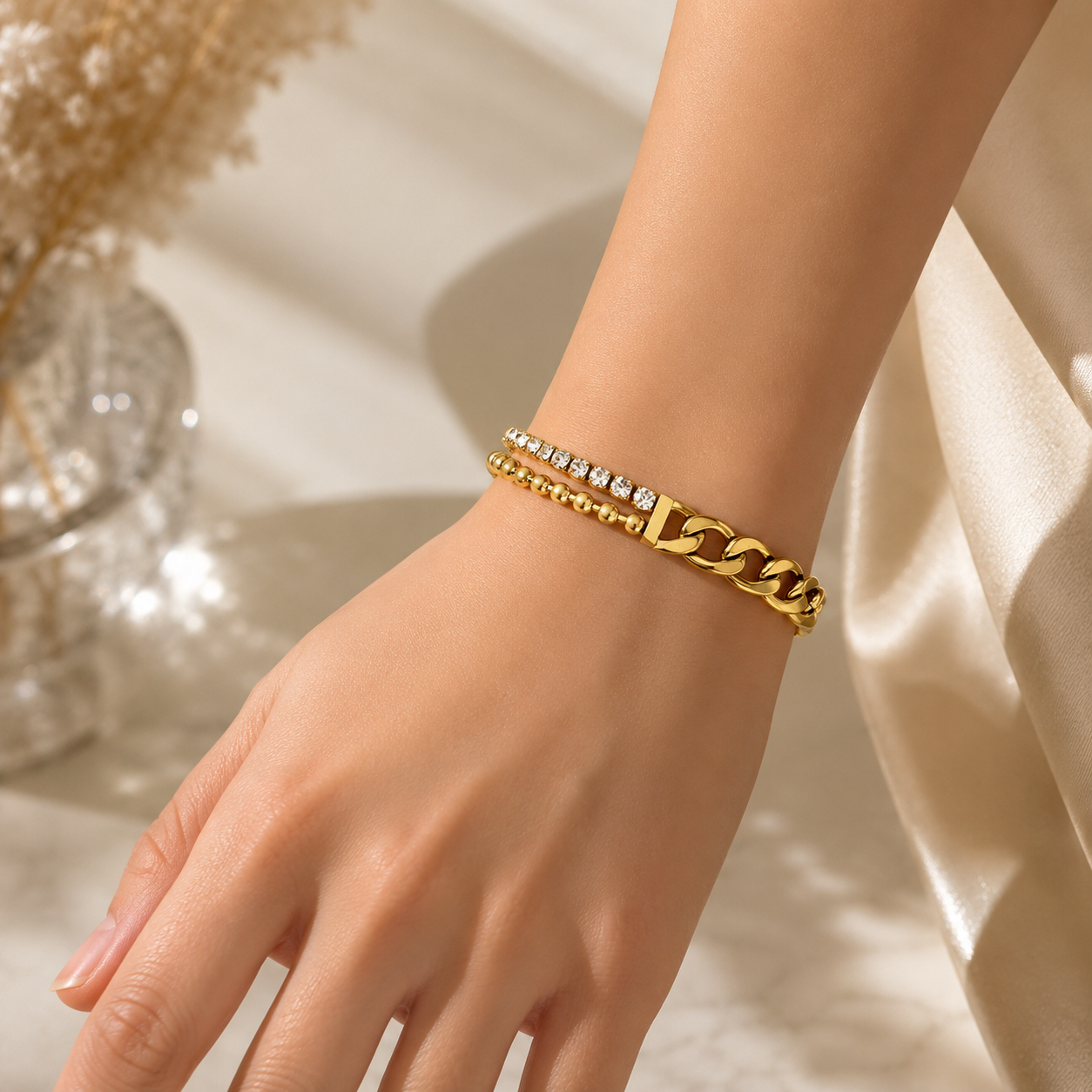 Monarch Crystal Cuban Bracelet