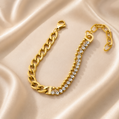 Monarch Crystal Cuban Bracelet