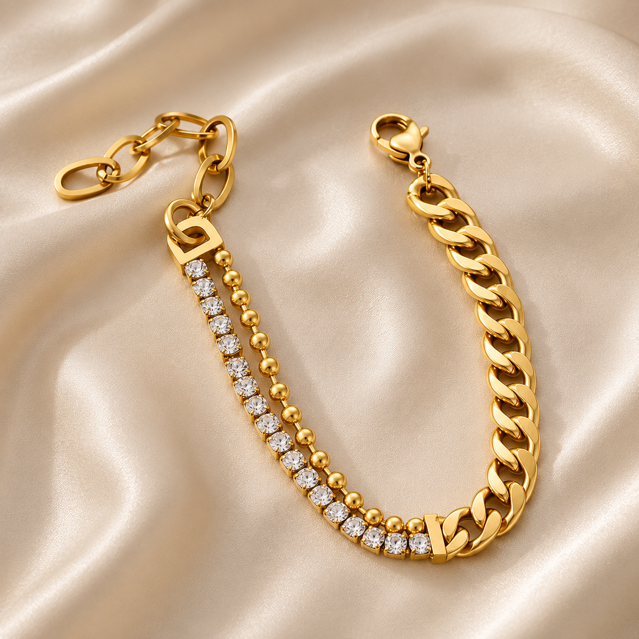 Monarch Crystal Cuban Bracelet