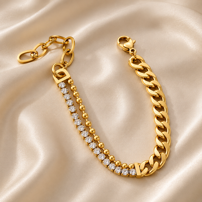 Monarch Crystal Cuban Bracelet