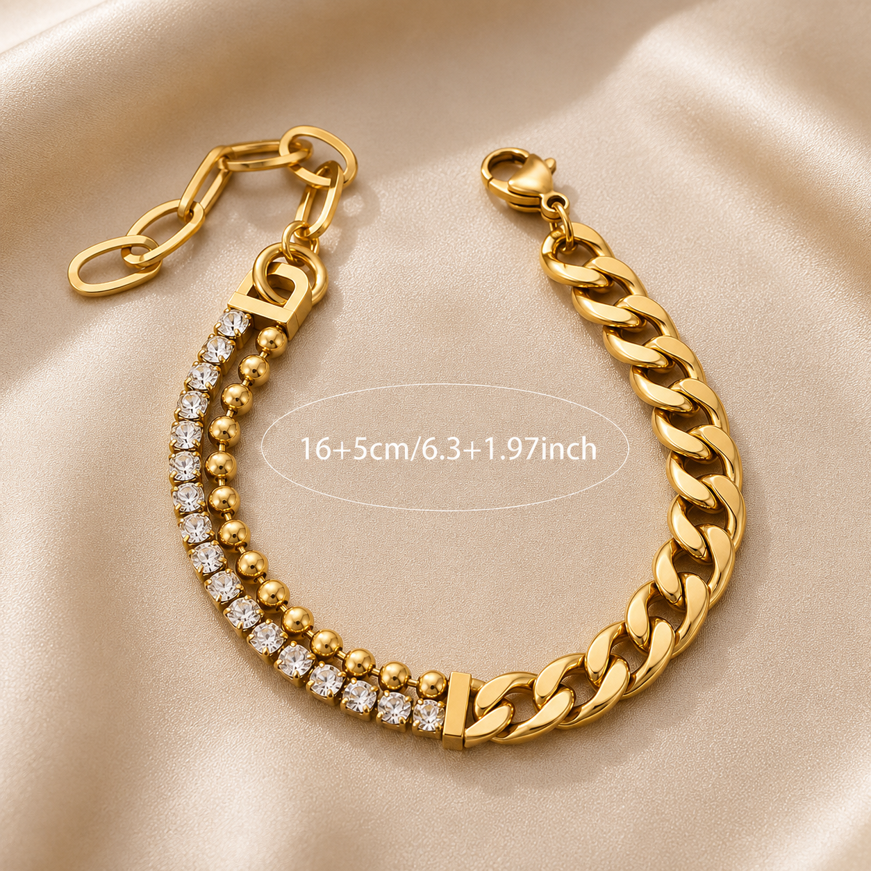 Monarch Crystal Cuban Bracelet