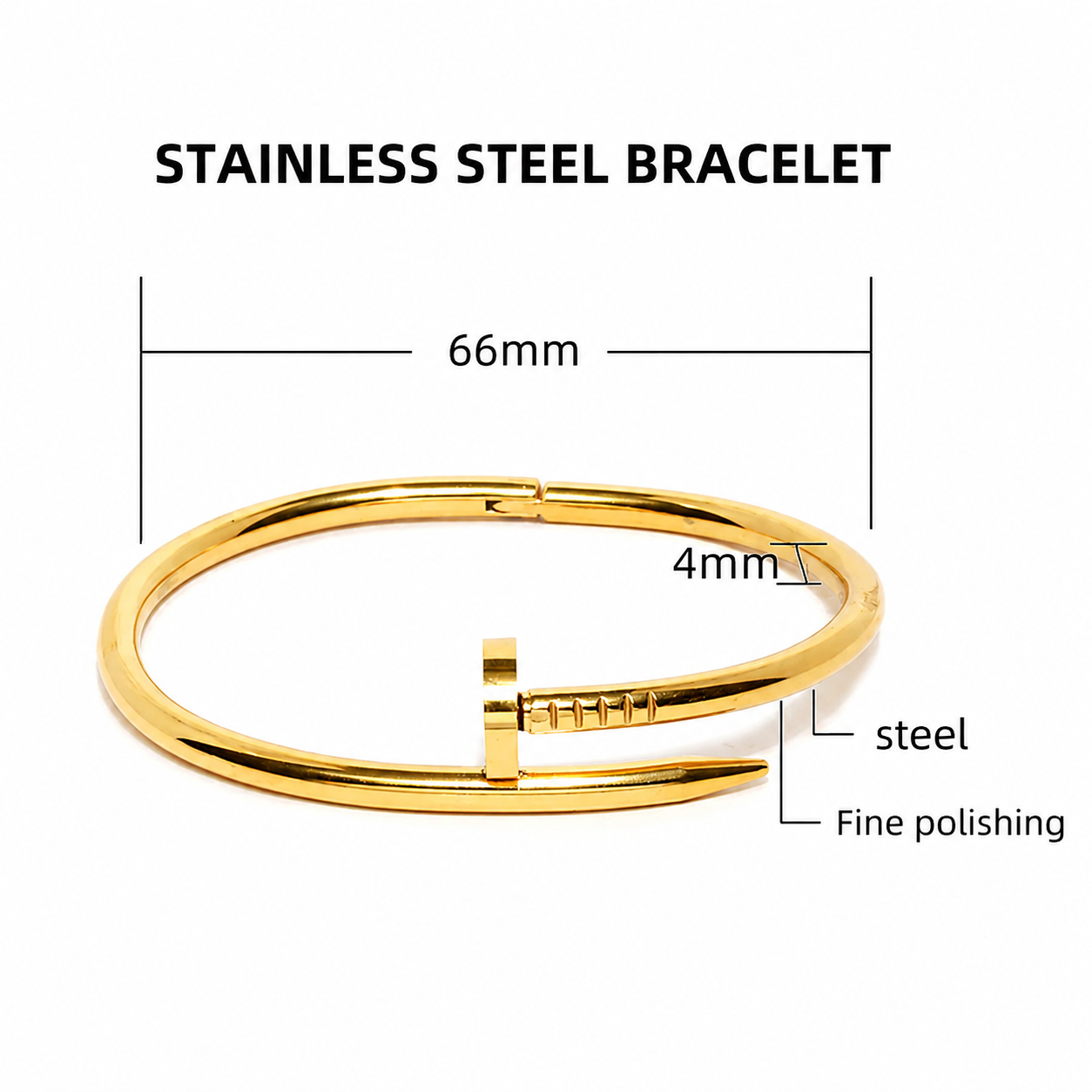 Aureve Gold Nail Bracelet