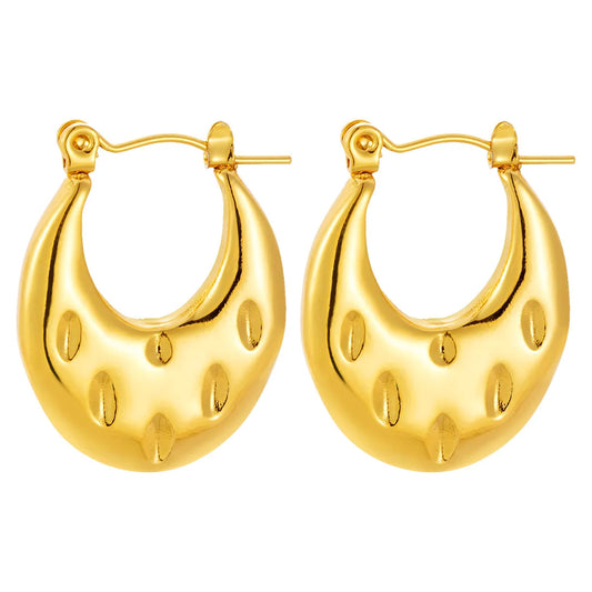 Aurora Pebble Gold Hoop Earrings