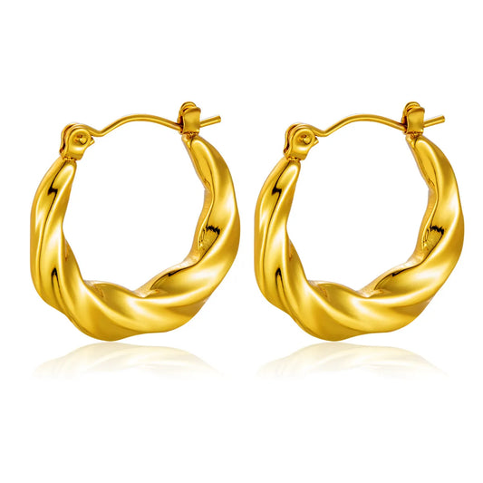 TwistLuxe Braided Hoop Earrings
