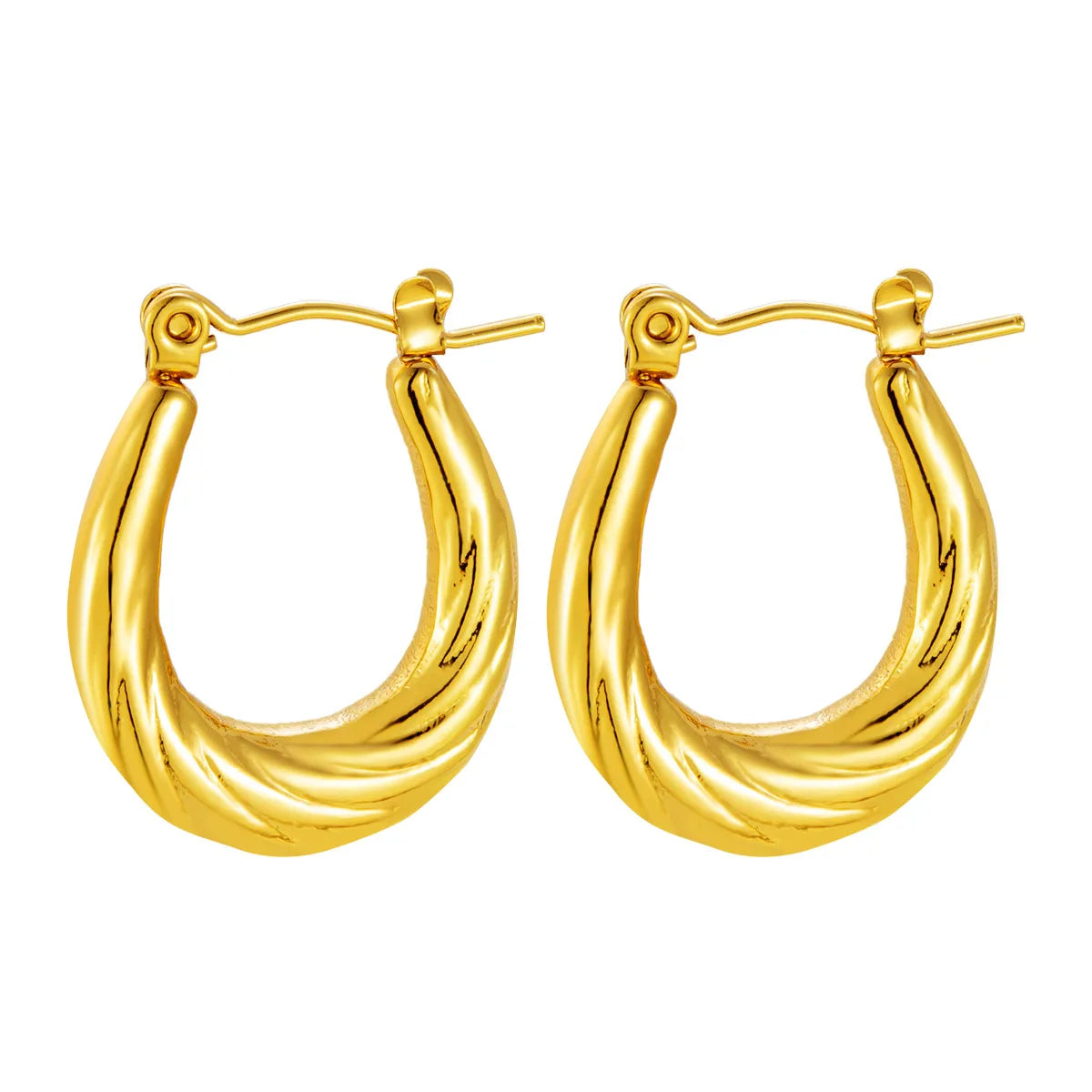 Molten Curve Gold Hoop