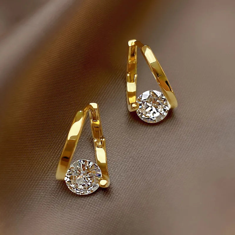 Aurora Prism Zircon Hoop Earrings