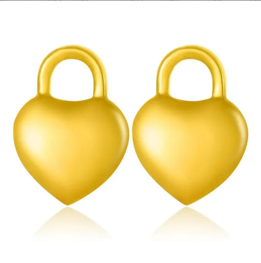 Amour Heart Lock Luxe Studs