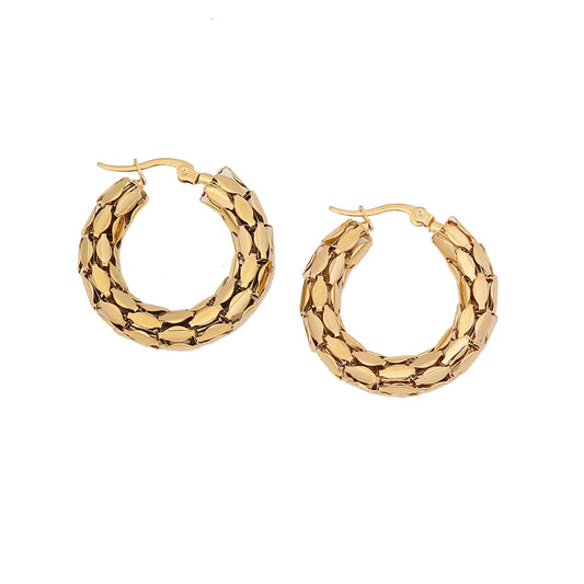 Aurex Woven Luxe Hoops