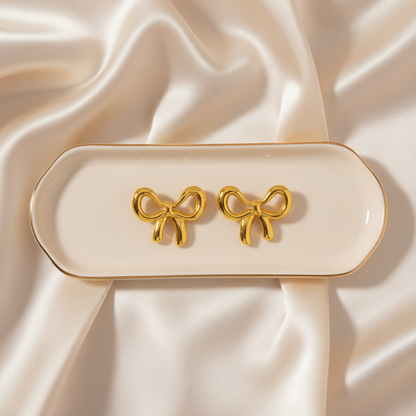 Velour Bow Luxe Studs