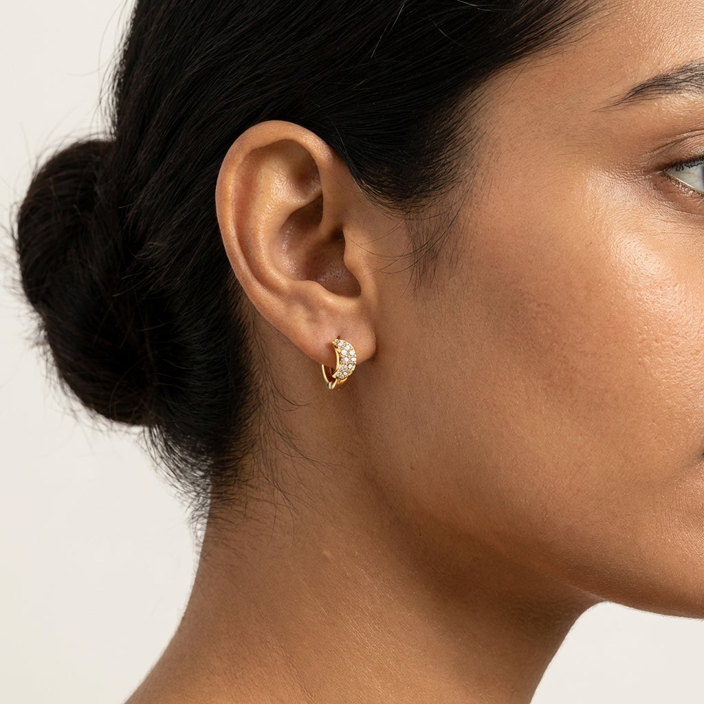 Homiblend Golden Glow Zircon Hoops