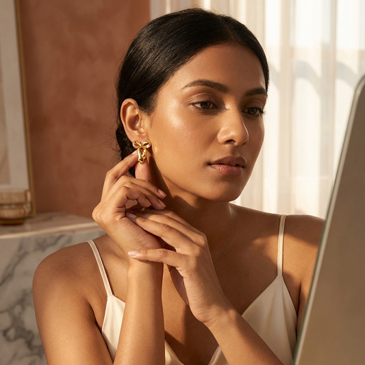 Aurora Bow Stud Earrings