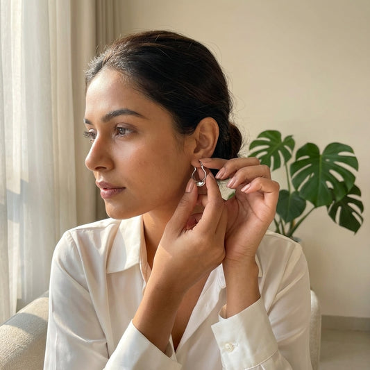 Homiblend Oria Fluid Silver Luxe Hoops