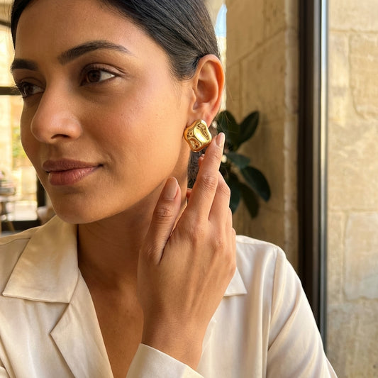 Molten Gold Sculpt Studs