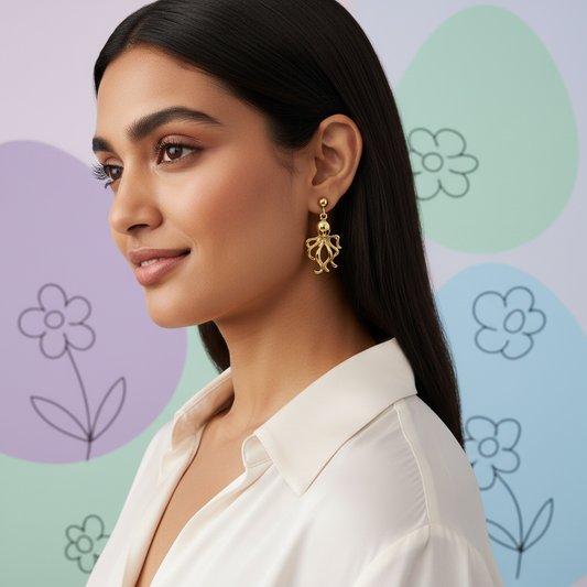 Golden Octavia Drop Earrings