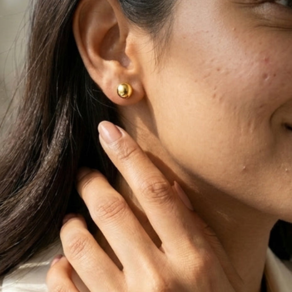 Celestia GoldSphere Studs