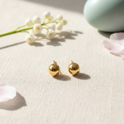 Celestia GoldSphere Studs