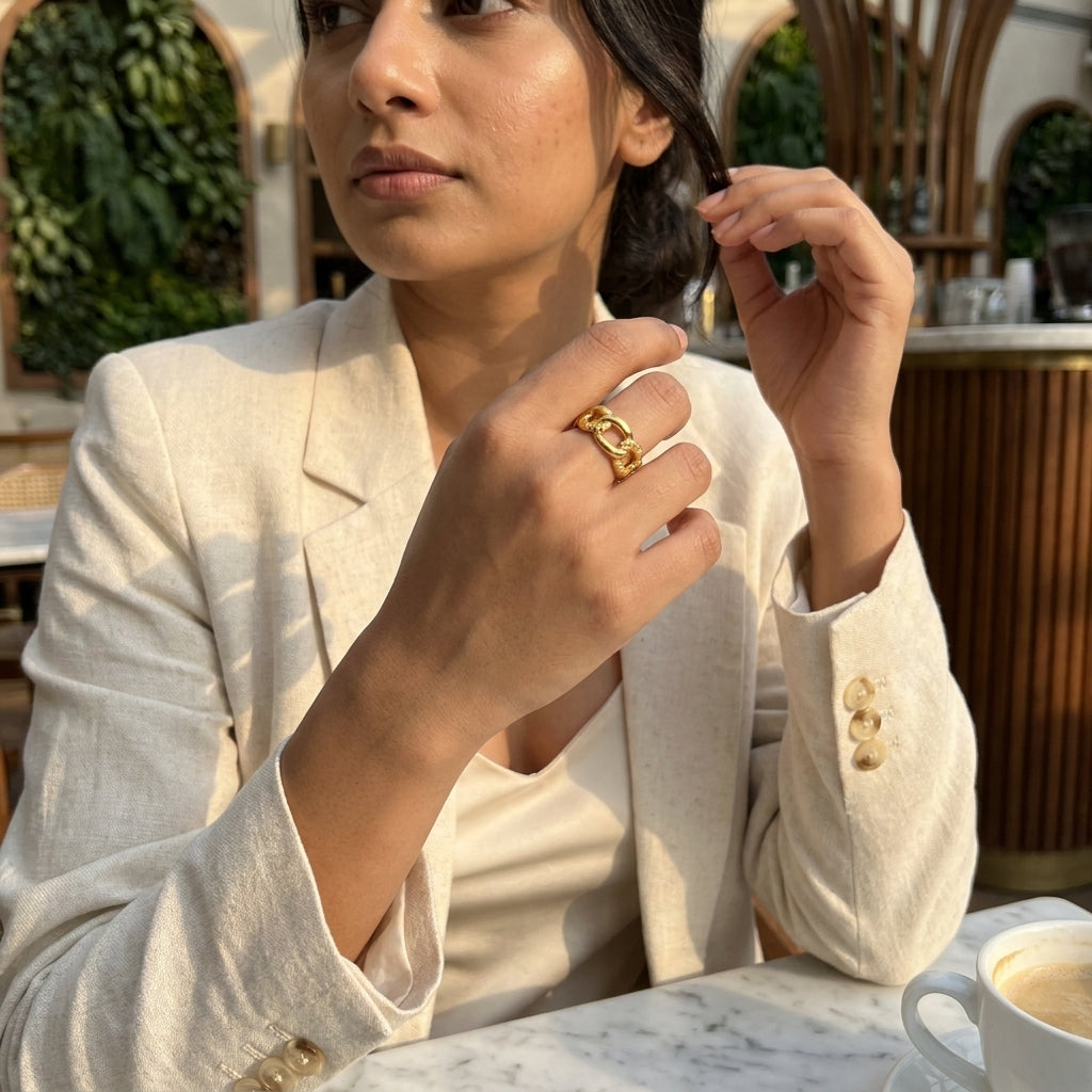 Aurevo Link Gold Ring
