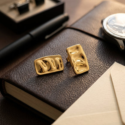 Orlena Gold Stud Earrings