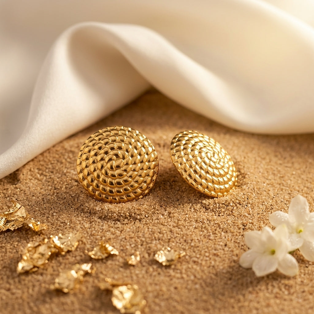 Aurelis Gold Stud Earrings