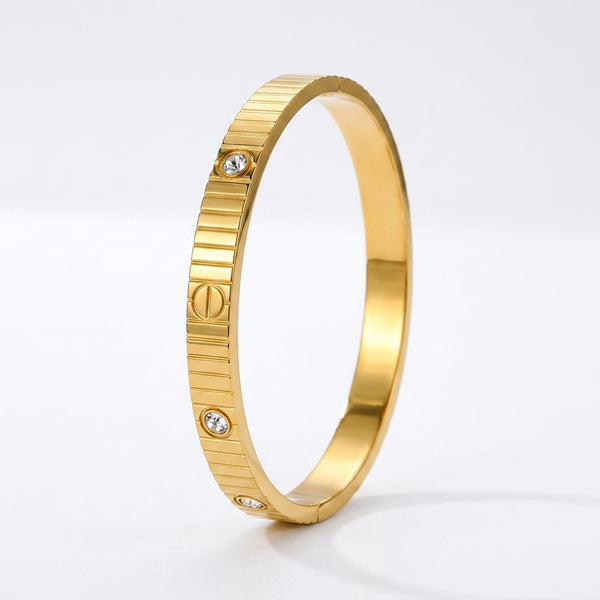 Heritage Screw Diamond Bracelet | Stack