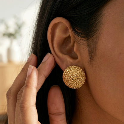 Aurelis Gold Stud Earrings