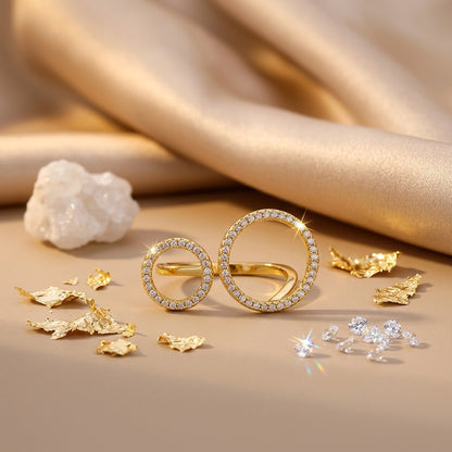 Orlisse Halo Gold Ring