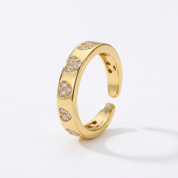 Pave Heart Crystal Ring | Stack