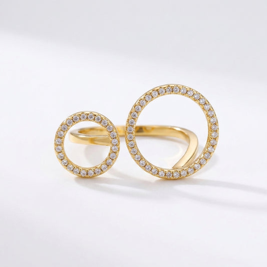 Orlisse Halo Gold Ring
