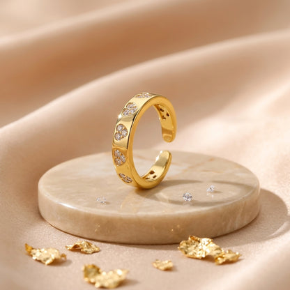 Amoura Crystal Heart Ring