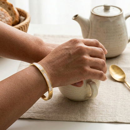 Celeste Gold Pearl Bracelet