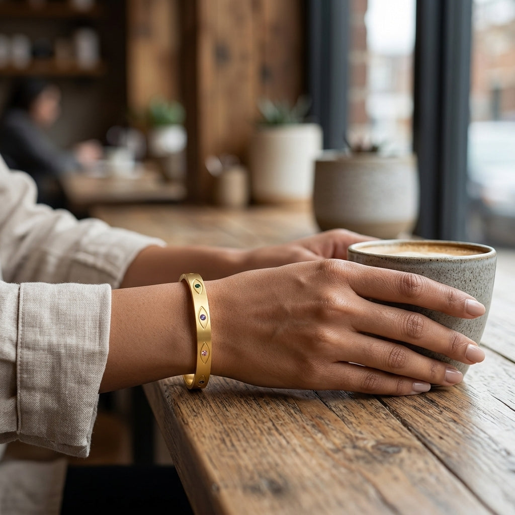 Aurelia Gold Evil Eye Bracelet
