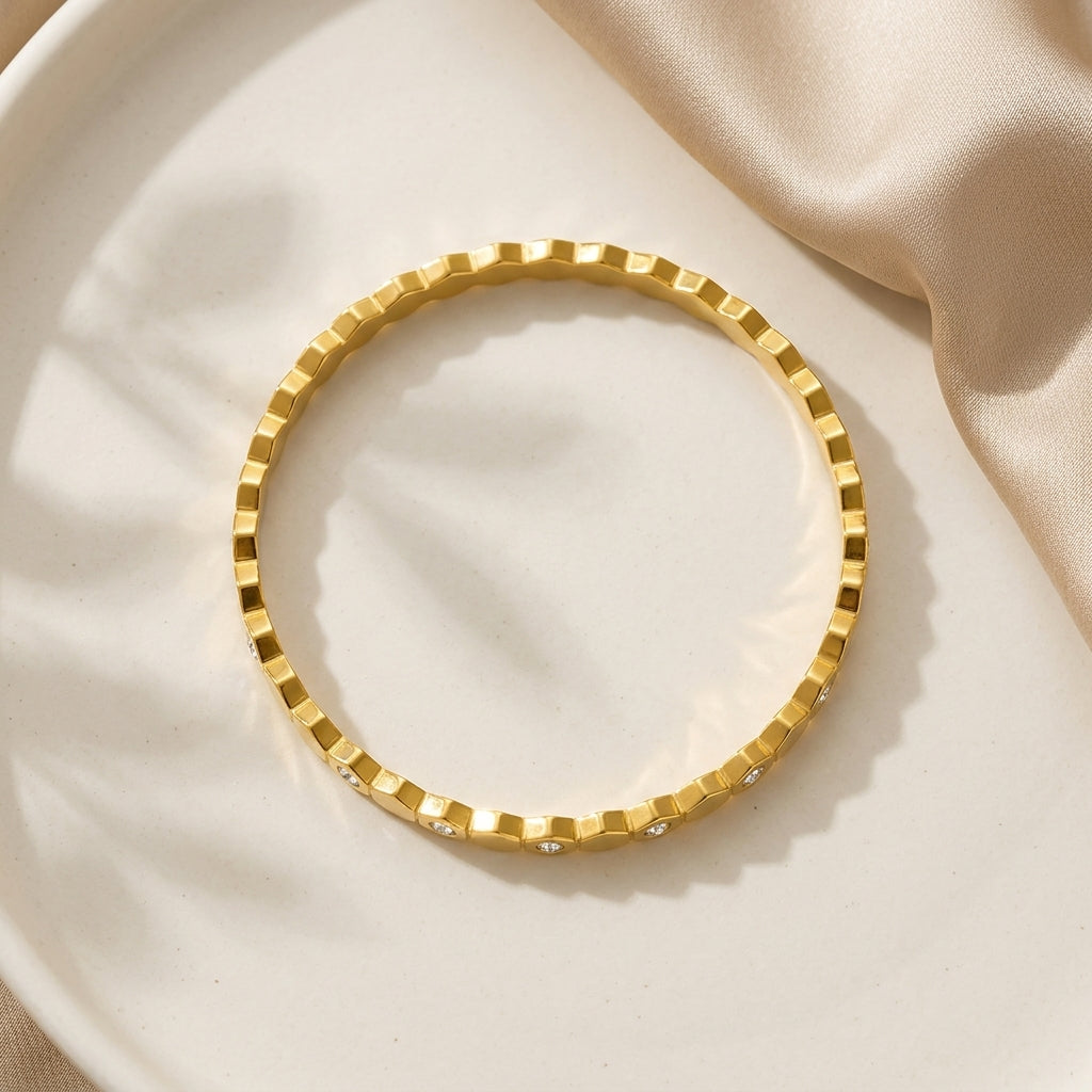 Aurielle Hexa Crystal Bangle