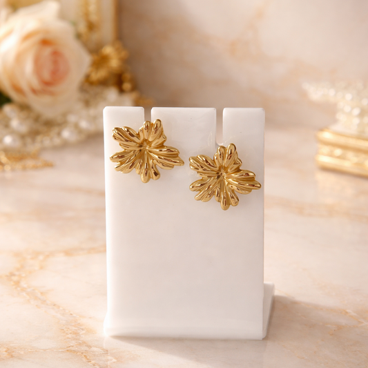 Golden Blossom Petal Studs
