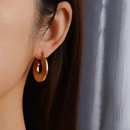 RadiantRidge Textured Hoop Earrings