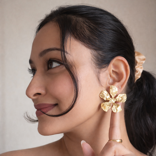 Aurielle Bloom Gold Stud Earrings