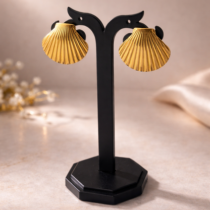 Golden Sea Shell Studs