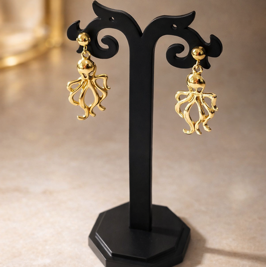 Golden Octavia Drop Earrings