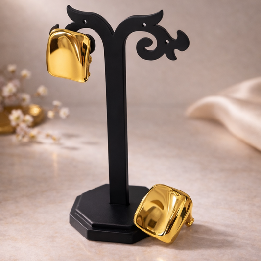 Soft Edge Stud Earrings