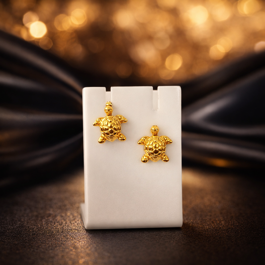 Goodluck Tortoise Stud Earrings