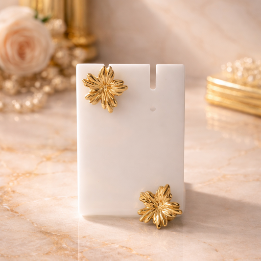 Golden Blossom Petal Studs